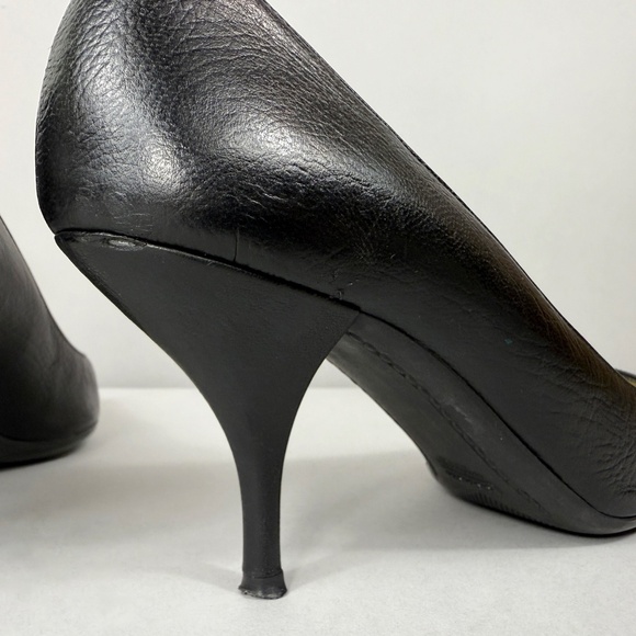 Coach Black Point Toe Pebbled Leather Amy Heels - Picture 8 of 8